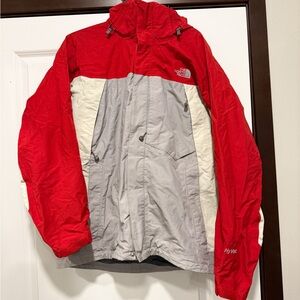 The North Face Red and White HyVent Jacket